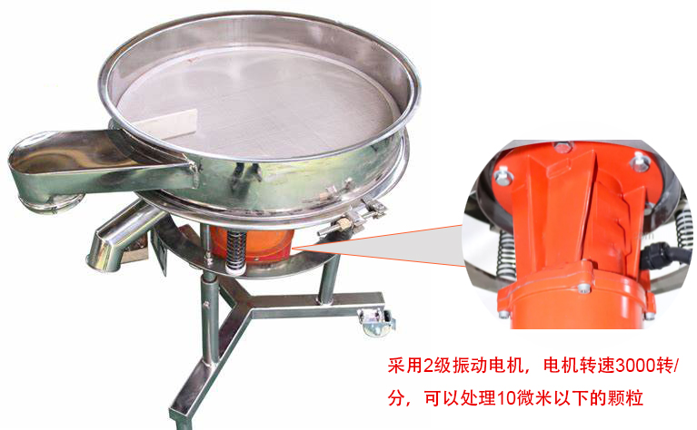 高頻篩特點(diǎn)：框體加高可防止?jié){液往外飛濺；加擋料板可加快排料，提高篩分效率
