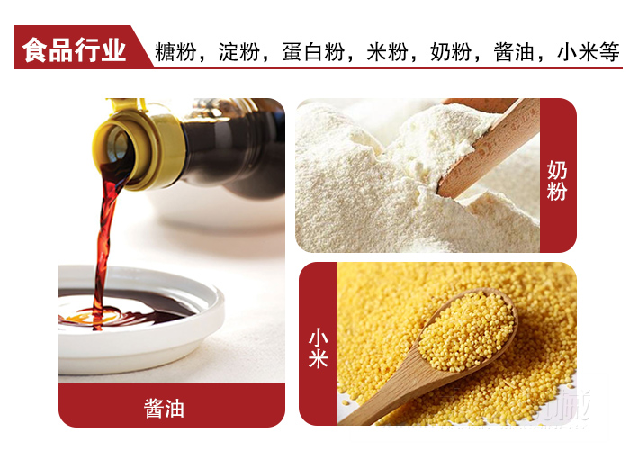 全不銹鋼食品振動篩可用于糖粉，小米，淀粉，蛋白粉，米粉，奶粉，醬油等物料