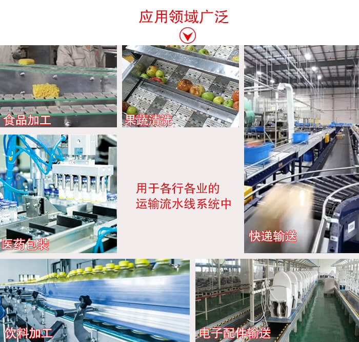 鏈板輸送機(jī)適用行業(yè)：食品加工，果蔬清洗等行業(yè)